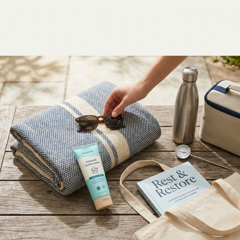 Healthy long-weekend planning: a wellness-first Memorial Day weekend prep checklist (travel, food safety, sun, heat, rest)