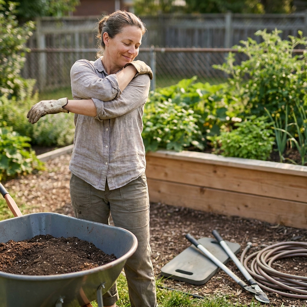 Weekend yardwork and gardening without aches: warm-up, pacing, and body-friendly technique tips