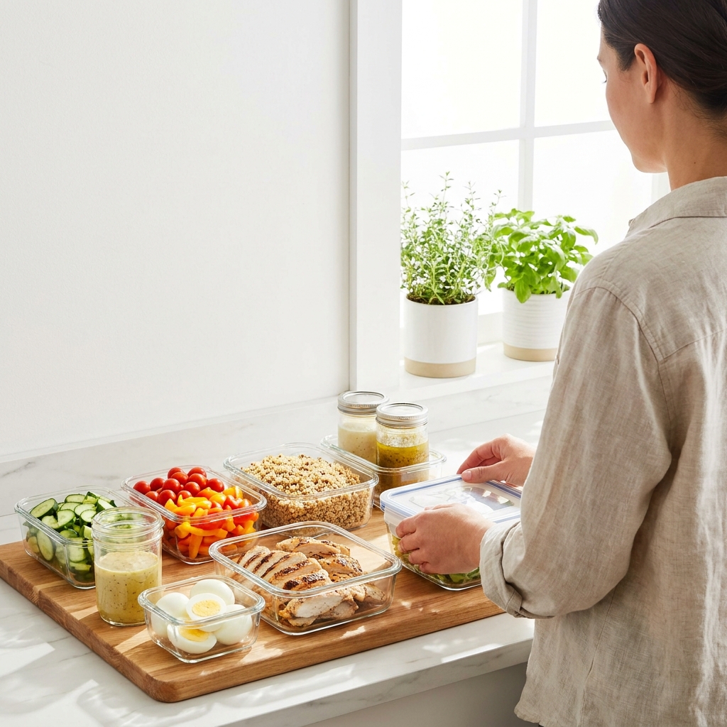 Summer Sunday meal prep: a cool-kitchen 90-minute plan for the week (salads, bowls, and grill-ready options)