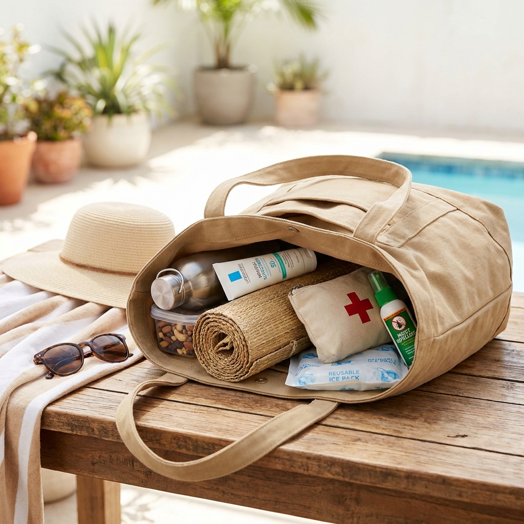 Summer weekend ‘go bag’ for wellness: a practical checklist for beach, pool, and park days